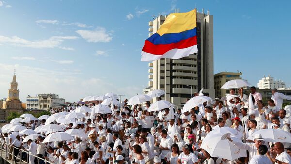 Nghi lễ ký kết thỏa thuận hòa bình tại thành phố Cartagena, Colombia - Sputnik Việt Nam