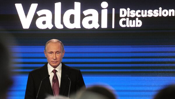 Tổng thống Putin phát biểu tại Câu lạc bộ Valdai - Sputnik Việt Nam