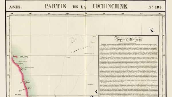 Tấm bản đồ có tên Francois-Mitterrand do nhà địa lý người Bỉ Philipe Vandemaelen hoàn thành năm 1827. - Sputnik Việt Nam