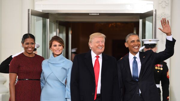 Michelle Obama, Melania Trump, Donald Trump, Barack Obama - Sputnik Việt Nam