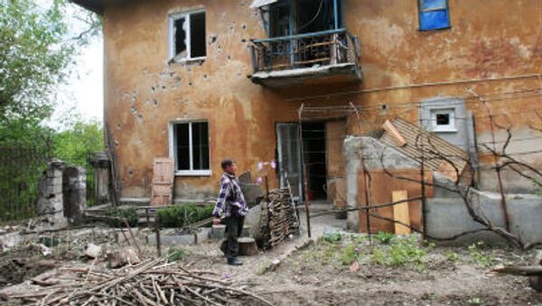 Ngôi nhà tại Donetsk bị quân đội Ukraine bắn phá - Sputnik Việt Nam
