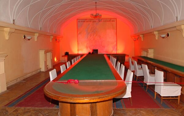 Phòng  họp của Tư lệnh tối cao Iosif  Stalin trong căn hầm bí mật ở Samara - Sputnik Việt Nam