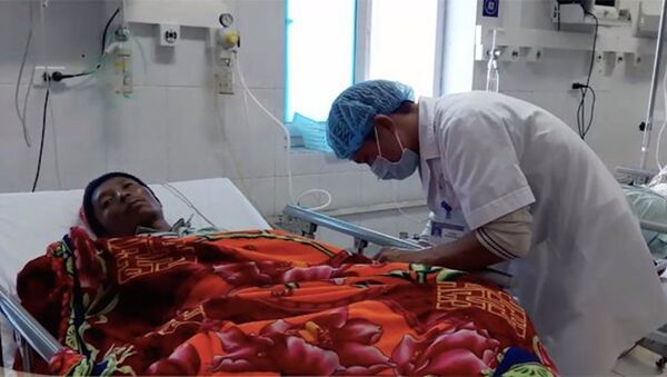 Một trong 4 bệnh nhân đang điều trị tại BV đa khoa tỉnh Lai Châu - Sputnik Việt Nam