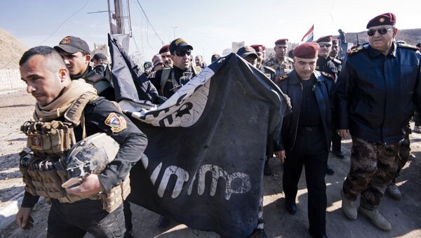 binh sĩ Iraq mang cờ IS  - Sputnik Việt Nam