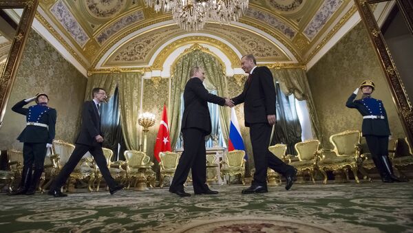 Tổng thống Putin với người đồng cấp Thổ Nhĩ Kỳ Tayyip Erdogan - Sputnik Việt Nam