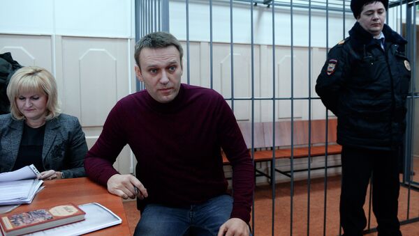 Opposition activist and former Moscow mayoral candidate Alexei Navalny in the court. - Sputnik Việt Nam