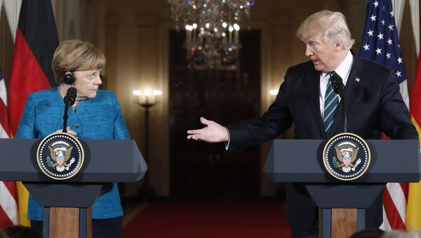 ông Trump và bà Merkel - Sputnik Việt Nam