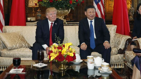 Tổng thống Hoa Kỳ Donald Trump với Chủ tịch Cộng hoà Nhân dân Trung Hoa Tập Cận Bình - Sputnik Việt Nam