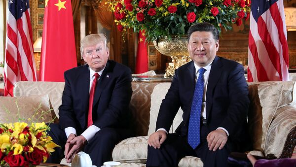 Chủ tịch Trung Quốc Tập Cận Bình với Tổng thống Mỹ Donald Trump - Sputnik Việt Nam