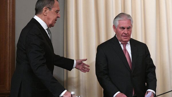 cuộc gặp giữa Ngoại trưởng Nga Sergei Lavrov và Ngoại trưởng Mỹ Rex Tillerson - Sputnik Việt Nam