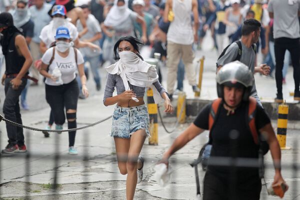 Venezuela. Caracas. Biểu tình chống Tổng thống Nicolas Maduro. - Sputnik Việt Nam