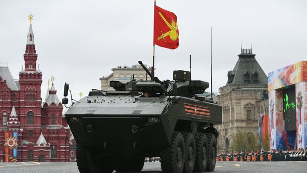 Xe bọc thép bánh lốp BTR hạng trung “Boomerang” - Sputnik Việt Nam