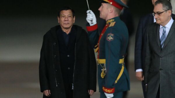 Tổng thống Philippines Rodrigo Duterte đến Matxcơva trong chuyến thăm chính thức - Sputnik Việt Nam