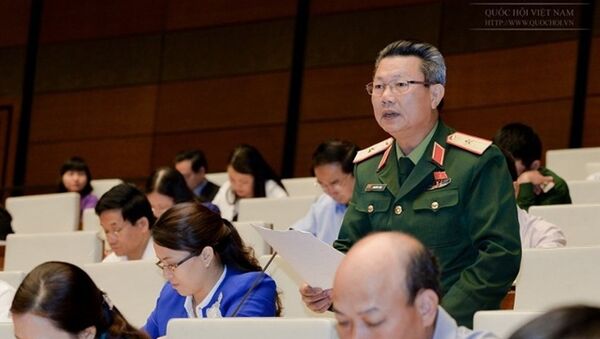 Thiếu tướng Nguyễn Sỹ Hội phát biểu - Sputnik Việt Nam