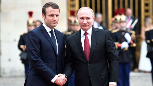  Tổng thống Putin hội đàm với Tổng thống Pháp Emmanuel Macron - Sputnik Việt Nam