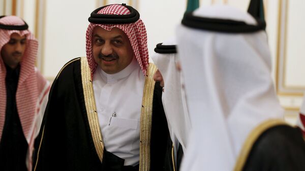 Qatar's Foreign Minister Khalid bin Mohammad Al-Attiyah attends a meeting for Gulf states Foreign Ministers in Riyadh, December 7, 2015 - Sputnik Việt Nam