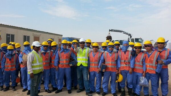 Lao động Việt Nam làm công việc xây dựng tại Qatar - Sputnik Việt Nam