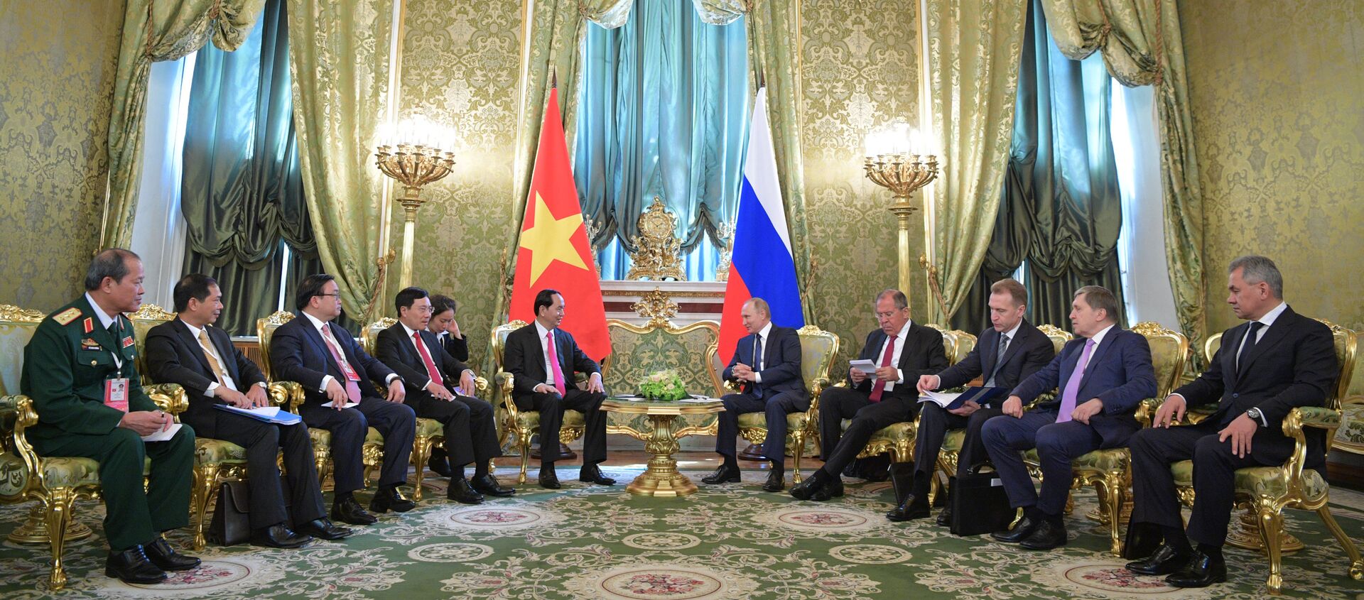 Cuộc hội đàm giữa hai nhà lãnh đạo Vladimir Putin và Trần Đại Quang trong điện Kremlin - Sputnik Việt Nam, 1920, 29.06.2017