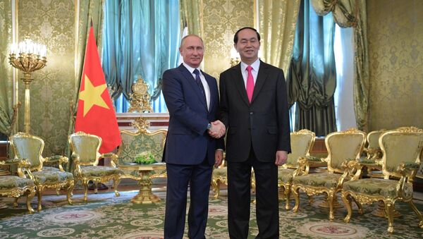 Tổng thống LB Nga Vladimir Putin và Chủ tịch CHXHCN Việt Nam Trần Đại Quang. - Sputnik Việt Nam