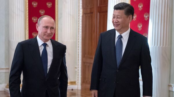 Tổng thống Nga Vladimir Putin và Chủ tịch Trung Quốc Tập Cận Bình - Sputnik Việt Nam
