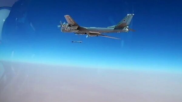Máy bay ném bom chiến lược Nga Tu-95MS đã bắn tên lửa X-101 trúng các mục tiêu của phiến quân Nhà nước Hồi giáo - Sputnik Việt Nam