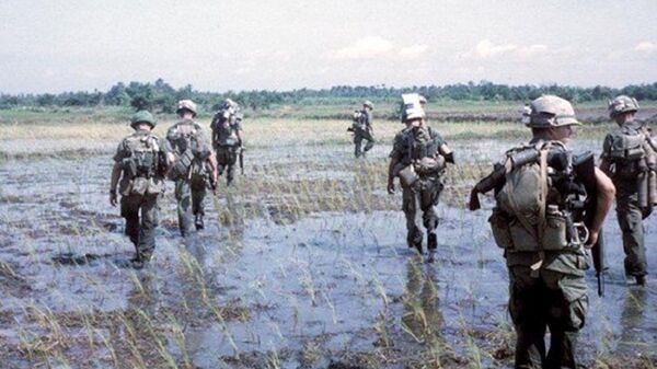 Có thể thấy, những thứ rất quen thuộc với người dân Việt Nam như cánh đồng ruộng cũng trở thành rào cản oái oăm cho cuộc viễn chinh của quân đội Mỹ trên đất nước nhỏ bé này. - Sputnik Việt Nam