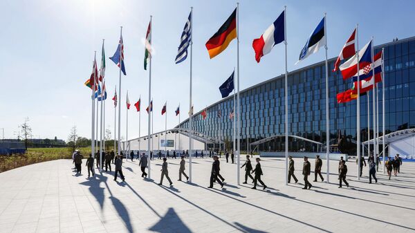 Флаги стран-участниц на саммите НАТО в Брюсселе - Sputnik Việt Nam