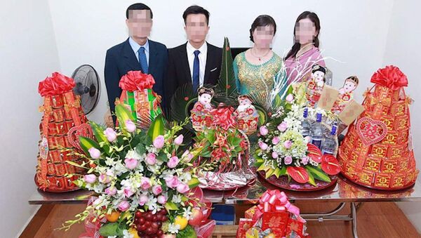 Một đám cưới giả với các nghi thức và thủ tục hoành tráng như đám cưới thật được công ty này đứng ra tổ chức - Sputnik Việt Nam