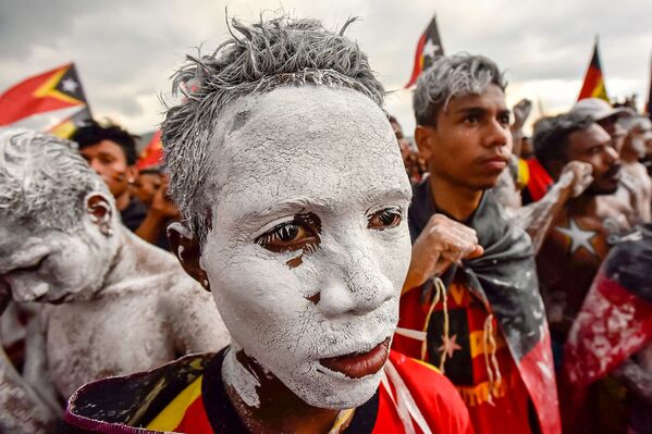 Những người tham gia biểu tình trước bầu cử ở Đông Timor. - Sputnik Việt Nam