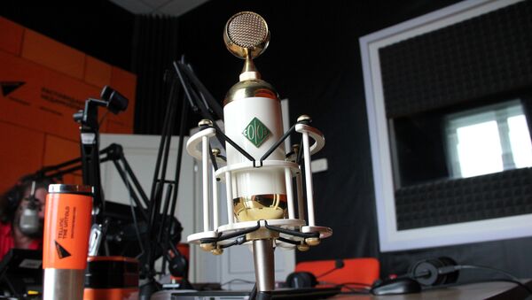 Microphone Soyuz trong studio Levitan - Sputnik Việt Nam