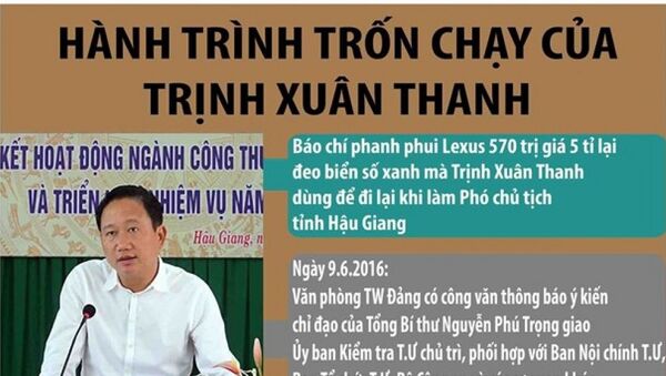 Infographic: Hành trình một năm chạy trốn của Trịnh Xuân Thanh - Sputnik Việt Nam