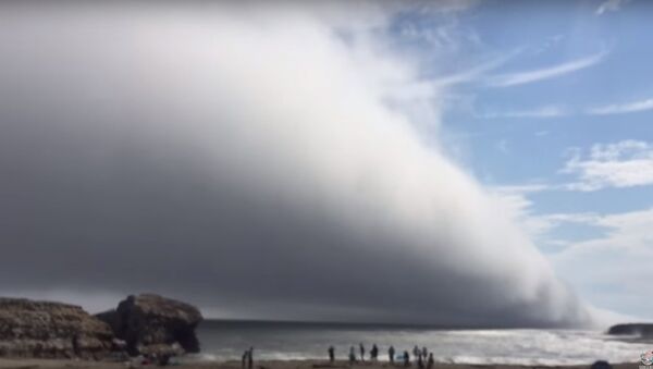 Đó là Ngày Tận thế!”: Đám mây mù khổng lồ che kín bãi biển California - Sputnik Việt Nam