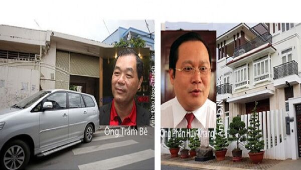 Cơ quan công an khám xét nhà của ông Trầm Bê tại P.6, Q.6 (trái) và nhà của ông Phan Huy Khang tại Phước Kiển, Nhà Bè (TP.HCM). - Sputnik Việt Nam