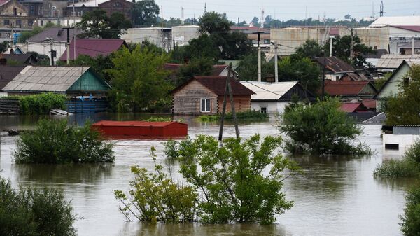 Trong khu vực Primorsky của LB Nga đang có lũ. Thành phố Ussuriysk bị ngập lụt. - Sputnik Việt Nam