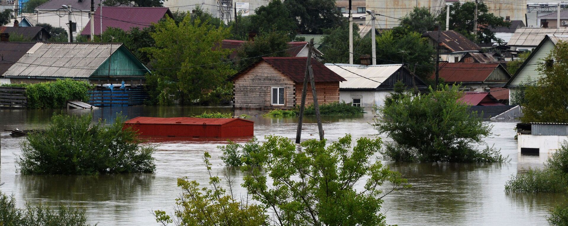 Trong khu vực Primorsky của LB Nga đang có lũ. Thành phố Ussuriysk bị ngập lụt. - Sputnik Việt Nam, 1920, 23.08.2023