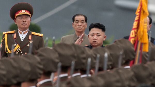 Quân đội của Bắc Triều Tiên với Kim Jong-un - Sputnik Việt Nam