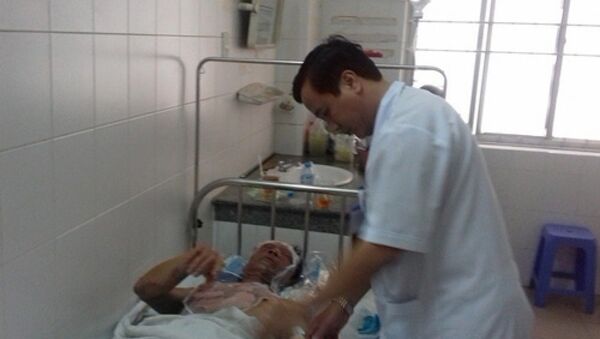 Một nạn nhân bị nặng đã chuyển lên BV tuyến trên, 7 nạn nhân còn lại đang được điều trị tại BVĐKTƯ Cần Thơ. - Sputnik Việt Nam