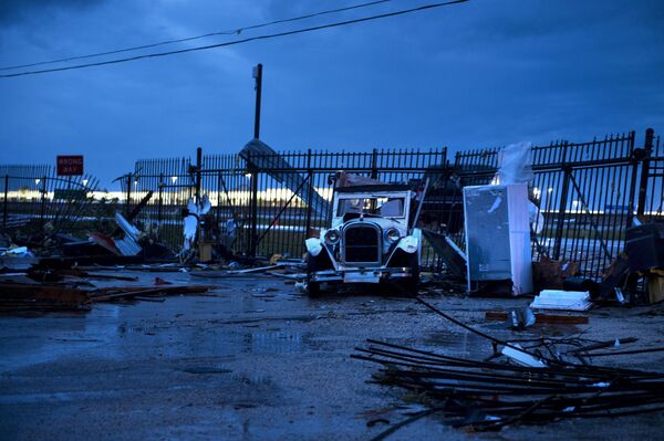 Hậu quả bão Harvey tại thị trấn Kathy, Texas. - Sputnik Việt Nam