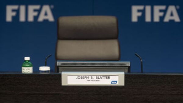 Chiếc ghế bỏ trống của Chủ tịch FIFA Joseph Blatter - Sputnik Việt Nam