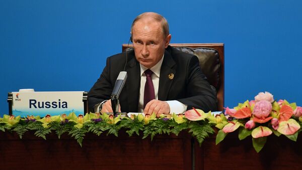 Tổng thống LB Nga Vladimir Putin tại Hội nghị thượng đỉnh lần thứ 9 của nhóm BRICS - Sputnik Việt Nam
