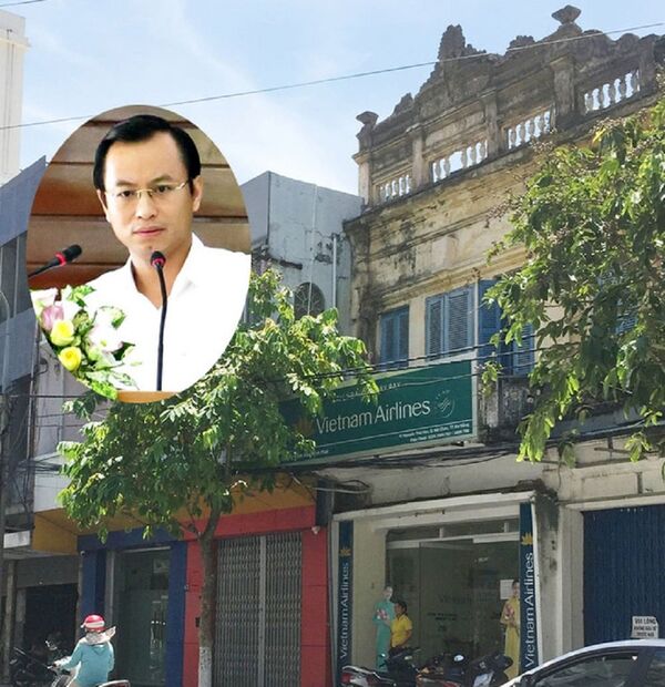 Hai căn nhà được ghép chung một số tại phố Nguyễn Thái Học (phía trước ở tầng 1 màu đỏ và màu xanh) được cho là đang được sử dụng bởi gia đình Bí thư Nguyễn Xuân Anh. Hai căn nhà được ghép chung một số tại phố Nguyễn Thái Học (phía trước ở tầng 1 màu đỏ và màu xanh) được cho là đang được sử dụng bởi gia đình Bí thư Nguyễn Xuân Anh. - Sputnik Việt Nam
