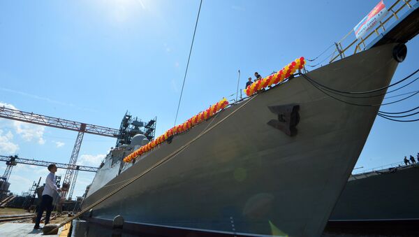 Hạ thủy tàu Gepard 3.9 xây dựng cho Hải quân Việt Nam - Sputnik Việt Nam