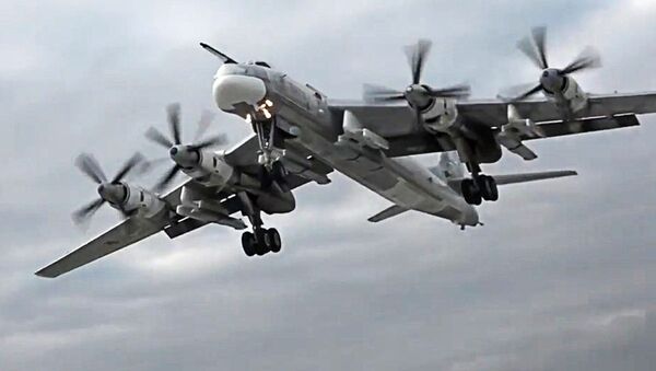máy bay ném bom chiến lược Nga mang tên lửa Tu-95MS - Sputnik Việt Nam
