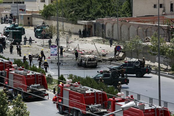 Hậu quả vụ nổ tại  tòa nhà nghị viện ở Kabul - Sputnik Việt Nam