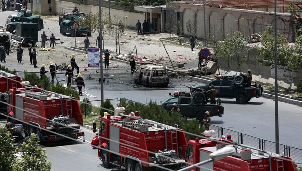 Hậu quả vụ nổ tại  tòa nhà nghị viện ở Kabul - Sputnik Việt Nam