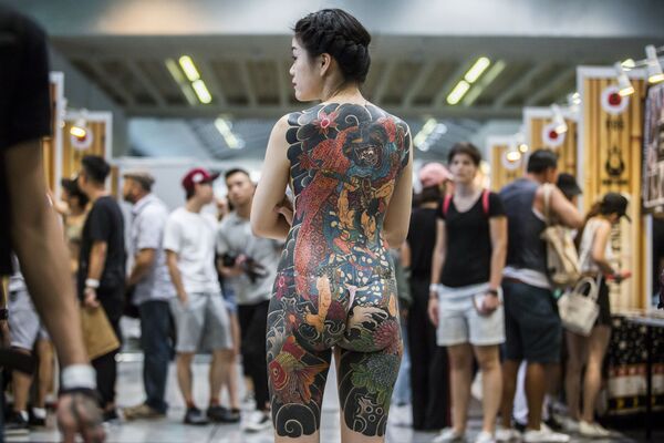 Người tham gia Quy ước quốc tế về hình xăm tại Hồng Kông. - Sputnik Việt Nam