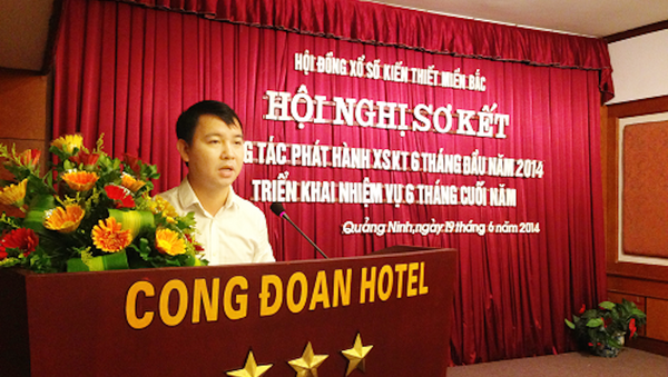 Ông Tống Quốc Trường - Tổng giám đốc Vietlott phát biểu tại Hội nghị - Sputnik Việt Nam