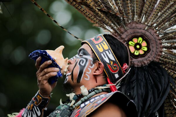 Thành viên Liên hoan Indigenous Peoples' Day ở New York. - Sputnik Việt Nam