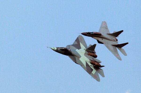 Máy bay T-50 và MiG-29M2 Máy bay T-50 và MiG-29M2 - Sputnik Việt Nam
