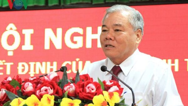 Ông Phan Văn Sáu phát biểu nhận nhiệm vụ Bí thư Tỉnh ủy Sóc Trăng - Sputnik Việt Nam
